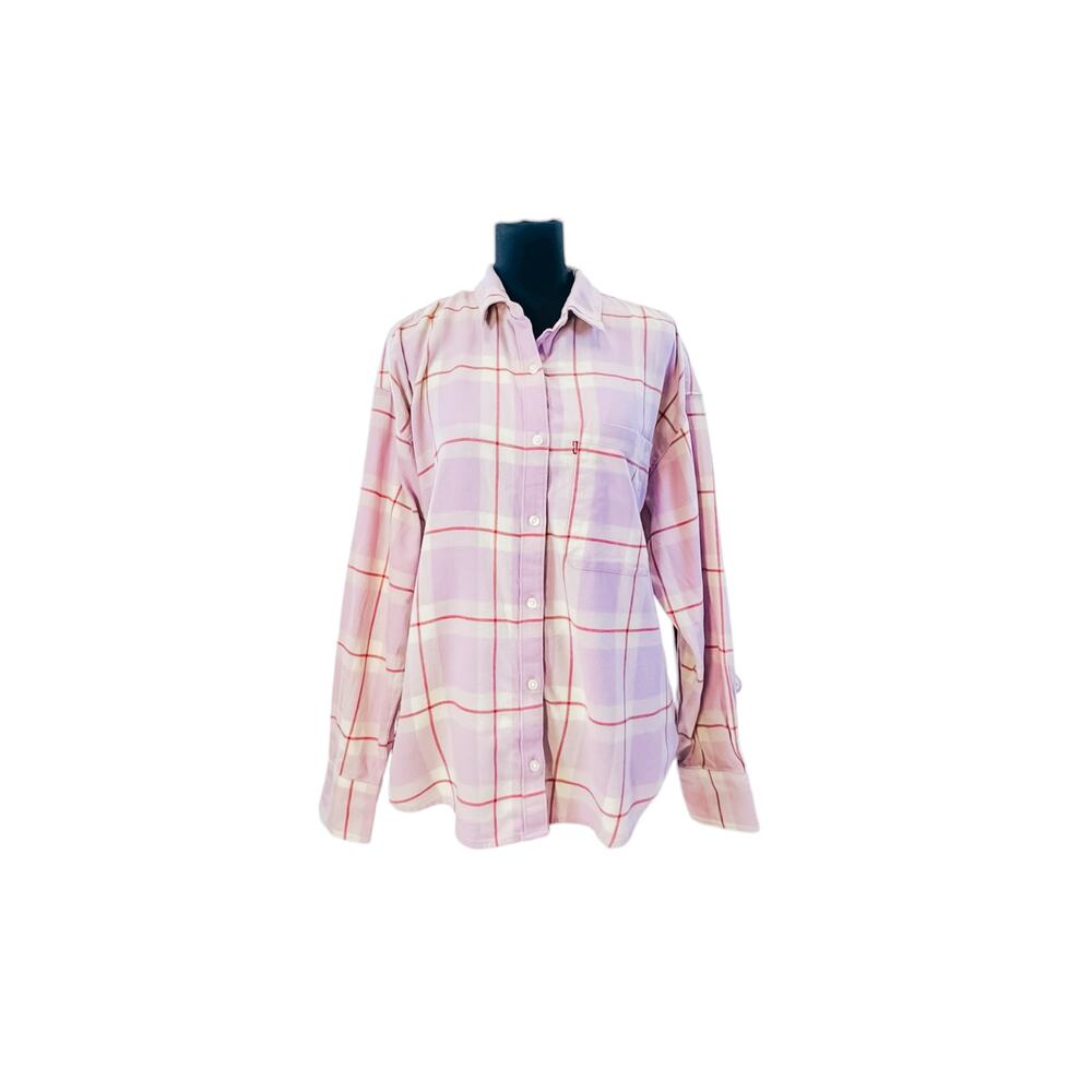 Levi's Lavender Red Plaid Flannel Shirt - Women's Large